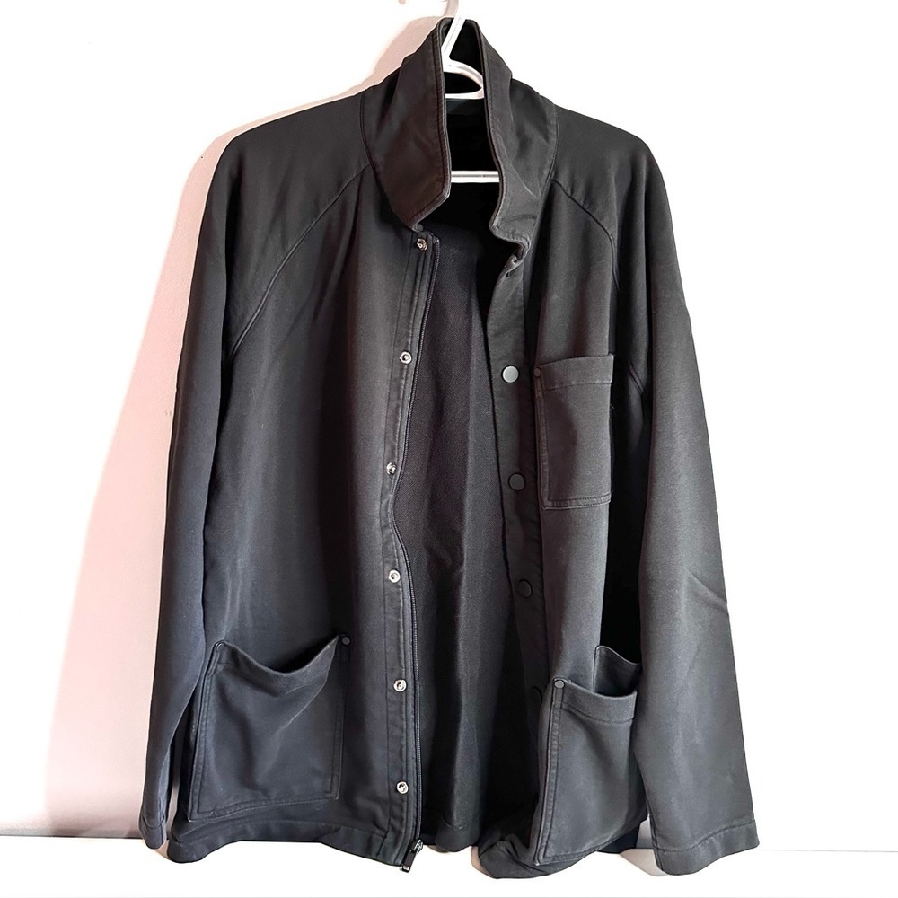RICHER POORER Shacket Black Size L Zipper & Stud Front Fastening L/S EUC